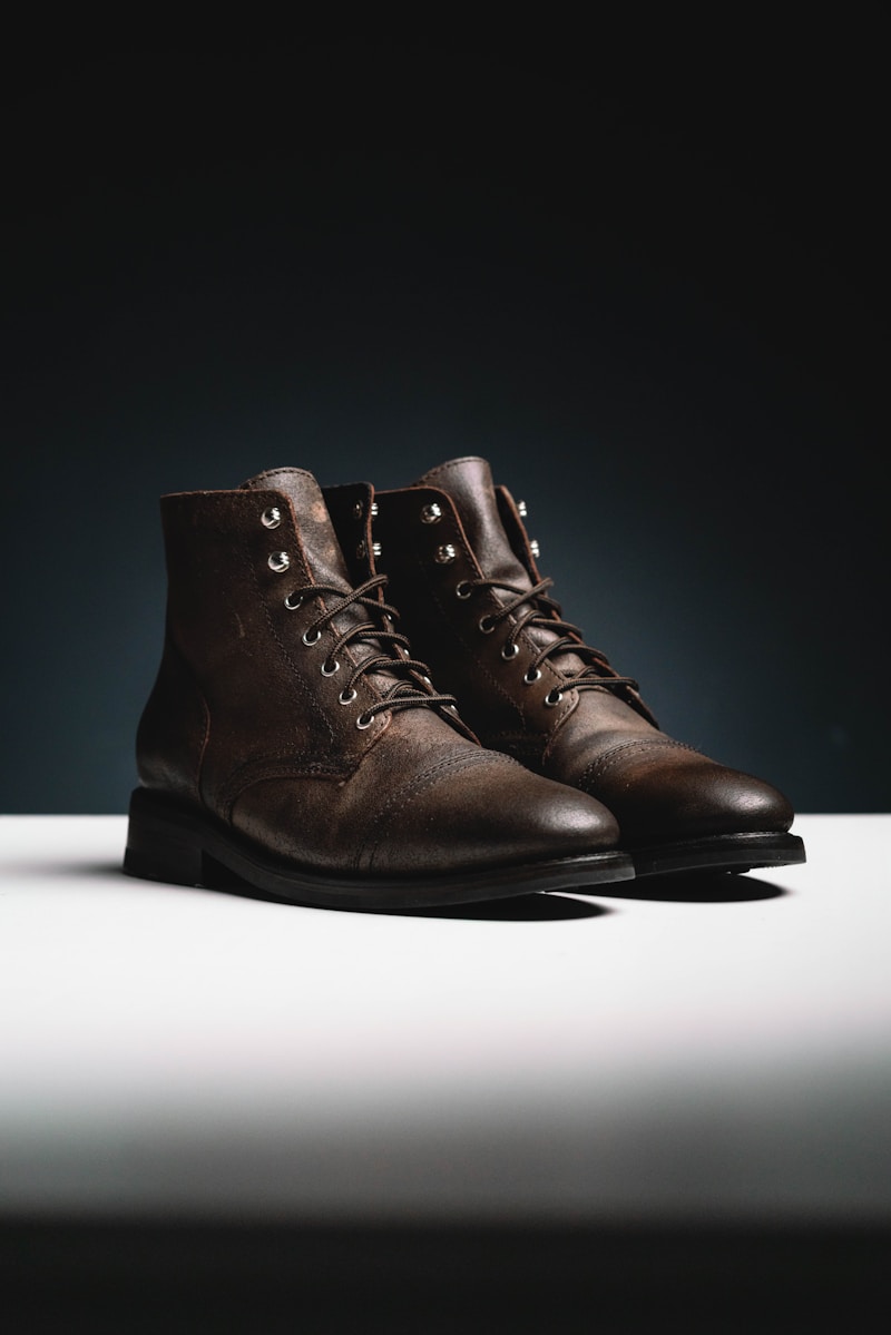 Combat Lace-Up High Ankle Leather Boots